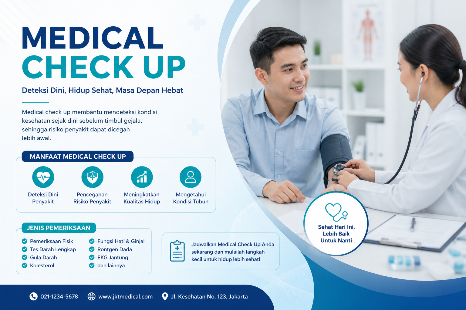 Medical check up Jakarta di klinik modern untuk deteksi dini penyakit